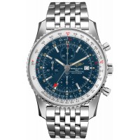 Breitling Navitimer World 46mm Blue Dial Men's Watch A2432212-C651-453A