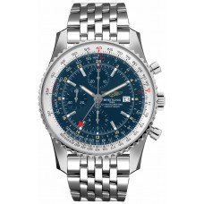 Breitling Navitimer World 46mm Blue Dial Men's Watch A2432212-C651-453A