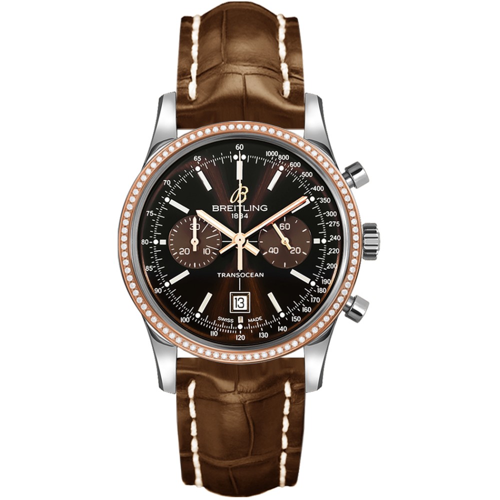  Breitling Transocean Chronograph 38 Mens Watch