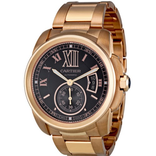 cartier calibre rose gold chocolate