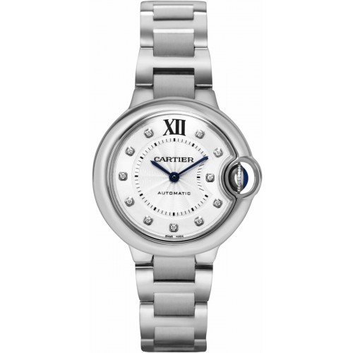Cartier Ballon Bleu Steel Diamond Women's Watch WE902074