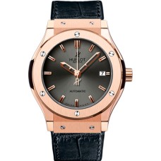 Hublot Classic Fusion 511.PX.7080.LR Rose Gold Watch Black Leather Strap