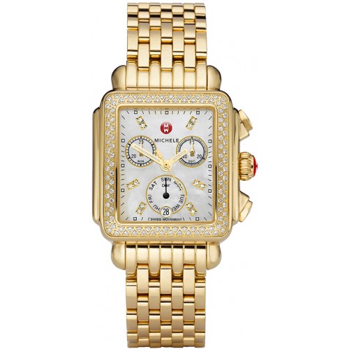 Michele Deco Day Mother of Pearl & Diamond Ladies Watch MWW06P000100