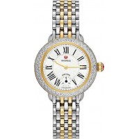 Michele Serein 12 Pearl White Dial Yellow Gold & Diamond Ladies Watch MWW21E000007