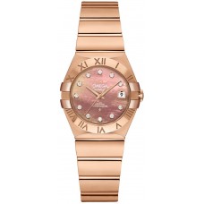 Omega Constellation Pearl Brown and Diamond Dial Women's Watch 12350272057001