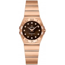 Omega Constellation Brown & Diamond Dial Women's Luxury Watch 12350276063002