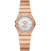 Omega Constellation Solid Rose Gold & Diamond Ladies Watch 12355276055015