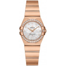 Omega Constellation Solid Rose Gold & Diamond Ladies Watch 12355276055015