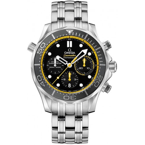 Omega Seamaster Black & Yellow Men's Watch 21230445001002