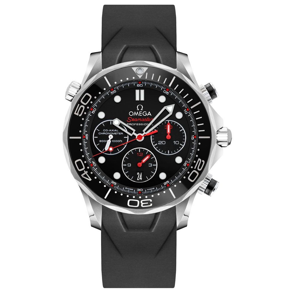 Omega Seamaster Black & Red Men's Watch 21230425001001-BLKRT