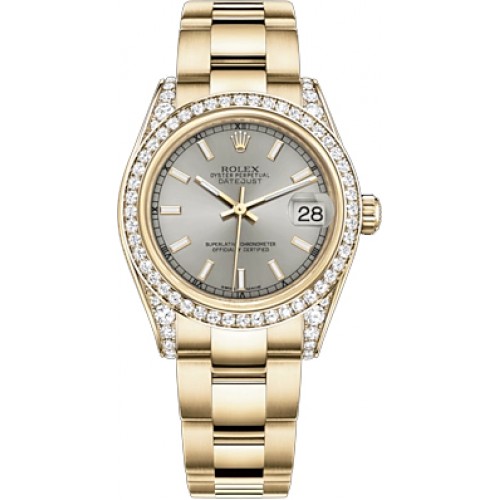 Rolex Datejust 31 Silver Dial Diamond Women's Watch 178158-SLVSO