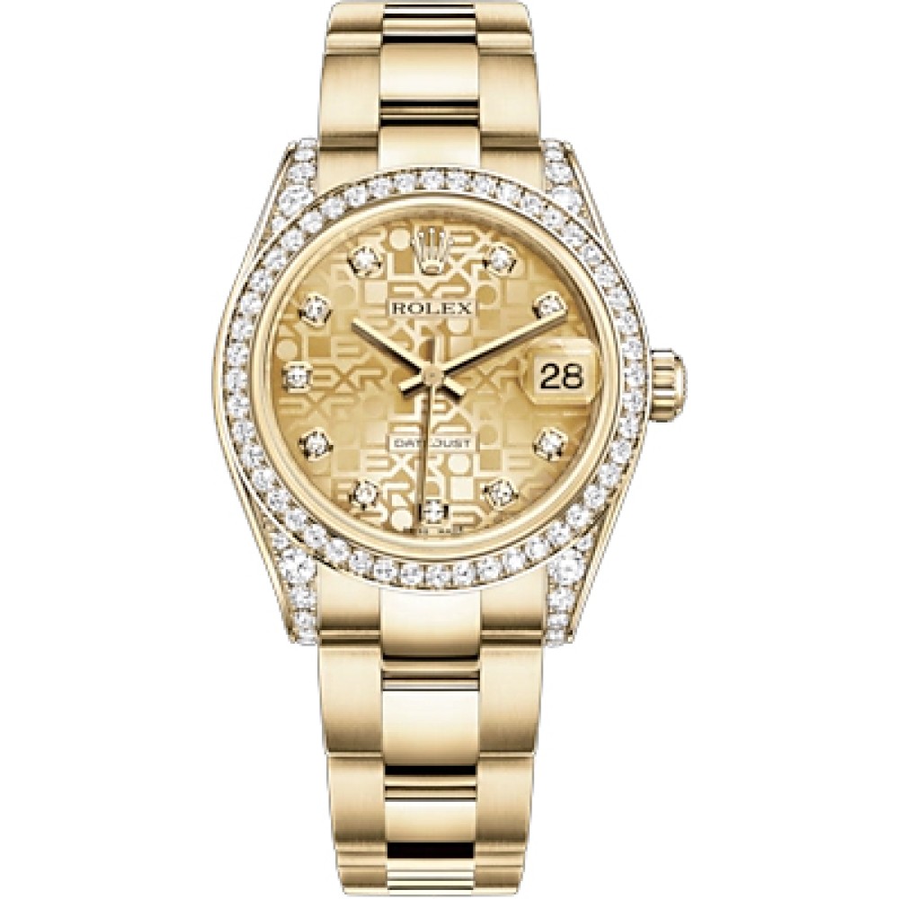 Rolex Datejust 31 Champagne Jubilee Diamond Dial Women's Watch 178158 ...