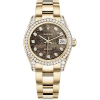 Rolex Datejust 31 Black Mother of Pearl Dial Watch 178158-BMOPJDO