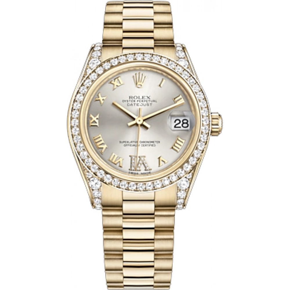 Rolex Datejust 31 Yellow Gold Women's Watch 178158-SLVRDP