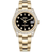 Rolex Datejust 31 Black Diamond Dial Watch 178158-BLKDO