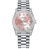 Rolex Datejust 31 18k White Gold Women's Watch 178159-PNKDP