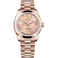 Rolex Datejust 31 Pink Floral Design Dial Watch 178245-PNKFP