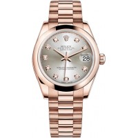 Rolex Datejust 31 18k Rose Gold Watch 178245-SLVDP