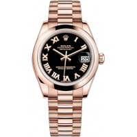 Rolex Datejust 31 Black Dial Gold Watch 178245-BLKRP