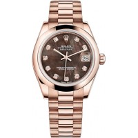 Rolex Datejust 31 Black Mother of Pearl Dial Watch 178245-BMOPDP