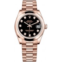 Rolex Datejust 31 Black Diamond Dial Watch 178245-BLKDP