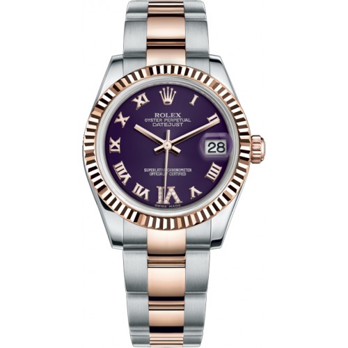 Rolex Datejust 31 Purple Dial Two Tone Watch 178271-PURRDO