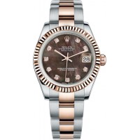 Rolex Datejust 31 Black Mother of Pearl Diamond Dial Watch 178271-BMOPDO