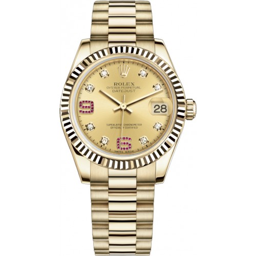 Rolex Datejust 31 Solid Gold Watch 178278-CHPDRP