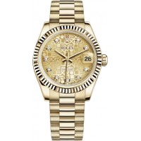 Rolex Datejust 31 Elegant Automatic 18K Yellow Gold Watch 178278-CHPJDP