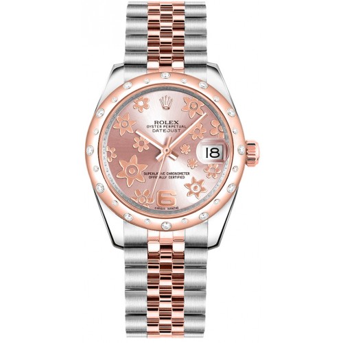 Rolex Datejust 31 Pink Floral Jubilee Bracelet Watch 178341-PNKFJ