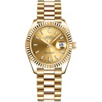 Rolex Datejust 31 Champagne Dial Gold Watch 178278-CHPSP