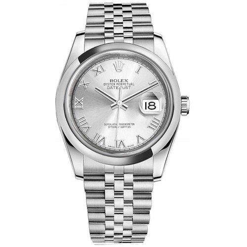 Rolex Datejust 36 Silver Roman Numeral Watch 116200-SLVRJ