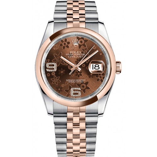 Rolex Datejust 36 Steel & Rose Gold Watch 116201-CHODJ