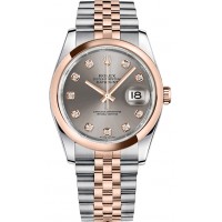 Rolex Datejust 36 Rose Gold Bezel Watch 116201-STLDJ