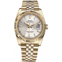 Rolex Datejust 36 Silver Dial Gold Watch 116238-SLVSJ