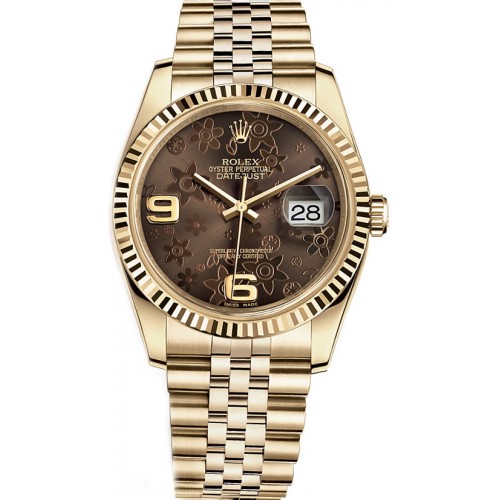 Rolex Datejust 36 Bronze Floral Dial Watch 116238-BRZFJ