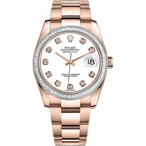 Rolex Datejust 36 Rose Gold Watch 116285BBR-WHTDO