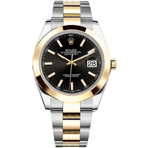 Rolex Datejust 41 Black Dial Gold & Steel Men's Watch 126303-BLKSO