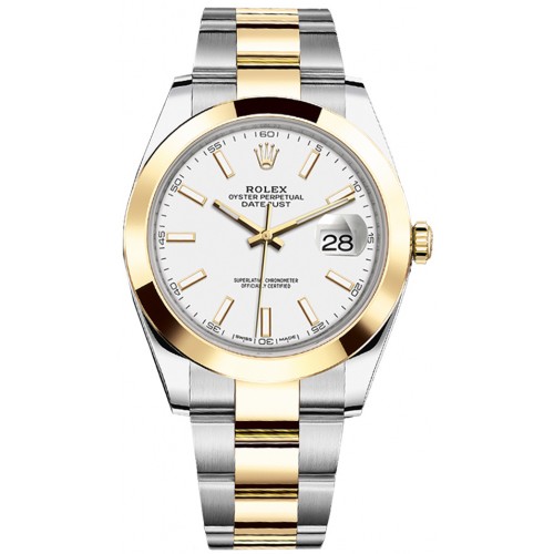 Rolex Datejust 41 White Dial Gold & Steel Men's Watch 126303-WHTSO