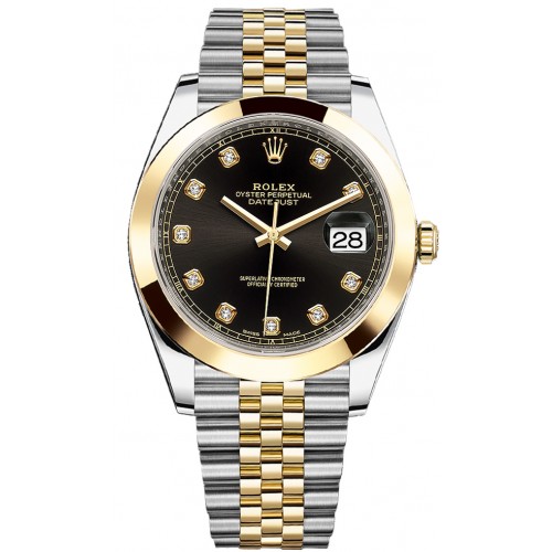 Rolex Datejust 41 Black Diamond Men's Watch 126303-BLKDJ