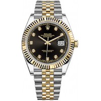 Rolex Datejust 41 Black Diamond Men's Watch 126333-BLKDJ