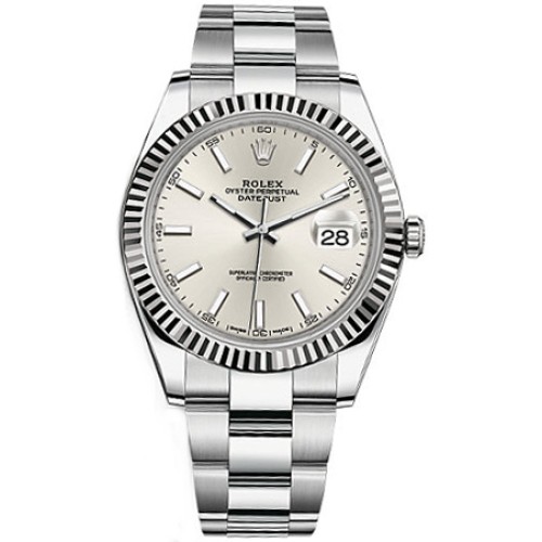 Rolex Datejust 41 Silver Dial Oyster Bracelet Watch 126334-SLVSO