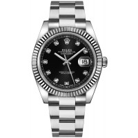 Rolex Datejust 41 Black Diamond Dial Men's Watch 126334-BLKDO