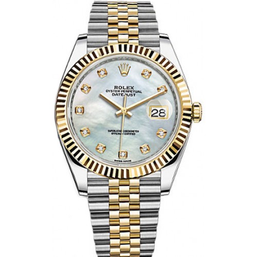 Rolex Datejust 41 Mother of Pearl Diamond Dial Men's Watch 126333-MOPDJ