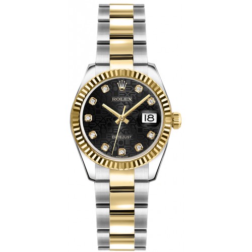 Rolex Lady-Datejust 26 Women's Watch 179173-BLKJDO