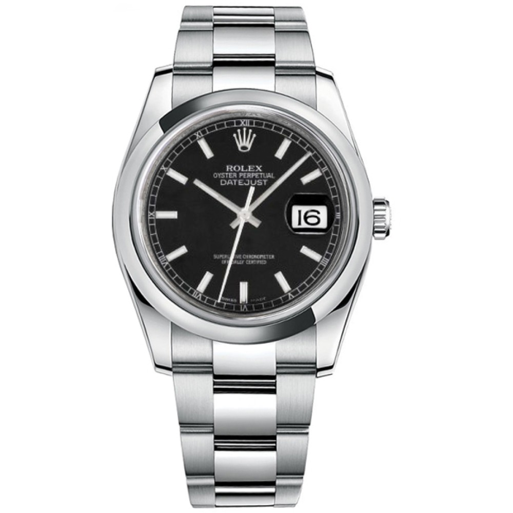 Rolex Datejust 36 Black Dial Automatic Watch 116200-BLKSDO