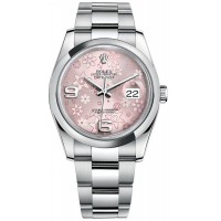Rolex Datejust 36 Pink Floral Steel Watch 116200-PNKFDO