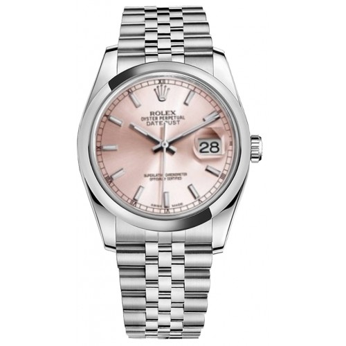 Rolex Datejust 36 Pink Dial Domed Bezel Watch 116200-PNKSDJ