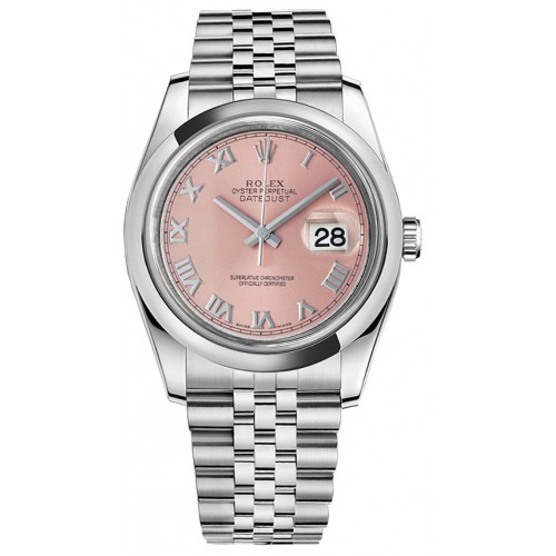 Rolex Datejust 36 Pink Roman Numeral Watch 116200-PNKRDJ