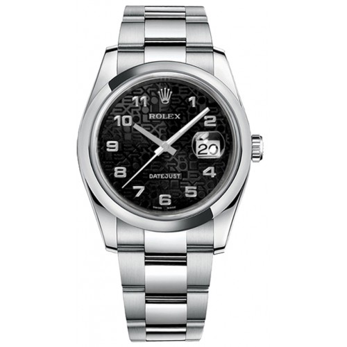 Rolex Datejust 36 Black Dial Oyster Bracelet Watch 116200-BKJADO